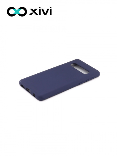Накладка задняя Xivi для SAMSUNG  Galaxy S10, Silicon Case, силикон, матовая, №2, цвет индиго, тёмный 3