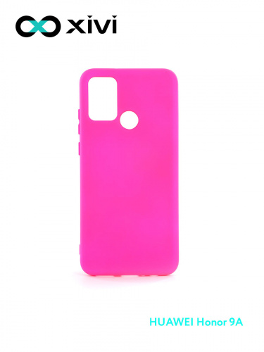Накладка задняя Xivi для HUAWEI Honor 9A, Silicon Case, силикон, матовая, №64, цвет фуксия 1