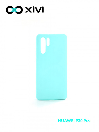 Накладка задняя Xivi для HUAWEI P30 Pro, Silicon Case, силикон, матовая, №8, цвет голубой 1