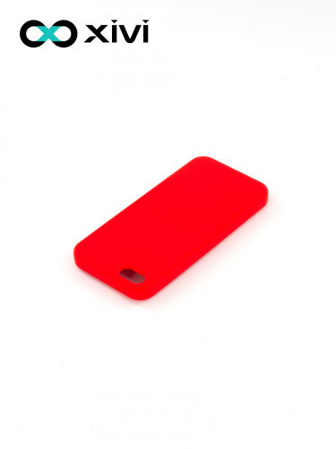 Накладка задняя Xivi для APPLE iPhone 5 5S SE, Silicon Case, силикон, матовая, №4, цвет морковный 4