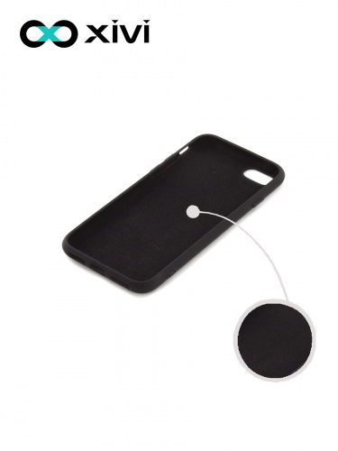 Накладка задняя Xivi для APPLE iPhone 7 8 SE2, Silicon Case, силикон, матовая, №1, цвет чёрный 2