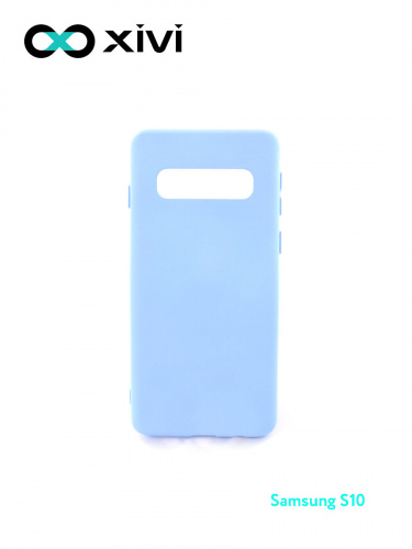 Накладка задняя Xivi для SAMSUNG  Galaxy S10, Silicon Case, силикон, матовая, №42, цвет сиреневый 1