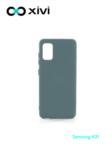 Накладка задняя Xivi для SAMSUNG Galaxy A31, Silicon Case, силикон, матовая, №56, цвет зелёный 1