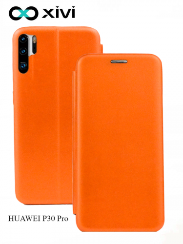Чехол-книжка Xivi для HUAWEI P30 Pro, Fashion Case, на магните, экокожа, цвет оранжевый 1