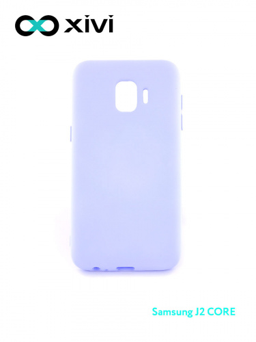 Накладка задняя Xivi для SAMSUNG Galaxy J2 CORE J260, Silicon Case, силикон, матовая, №11, цвет лавандовый 1