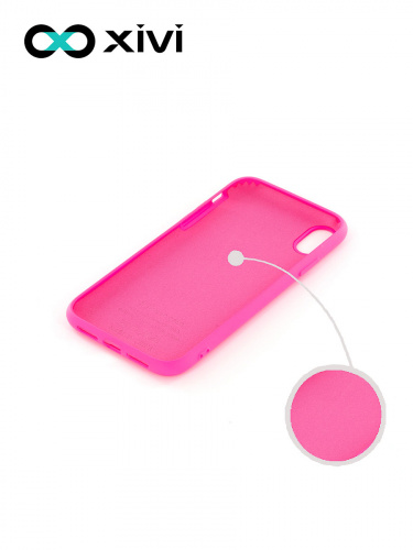 Накладка задняя Xivi для APPLE iPhone XR, Silicon Case, силикон, матовая, №33, цвет розовый 2