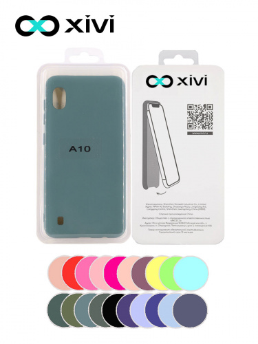 Накладка задняя Xivi для SAMSUNG Galaxy A10 A105, Silicon Case, силикон, матовая, №56, цвет зелёный 5