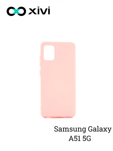 Накладка задняя Xivi для SAMSUNG Galaxy A51 5G, Silicon Case, силикон, матовая, №30, цвет розовый 1