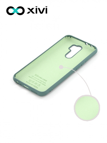 Накладка задняя Xivi для XIAOMI Redmi 9, Silicon Case, силикон, матовая, №56, цвет зелёный 2