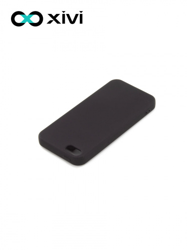 Накладка задняя Xivi для APPLE iPhone 5 5S SE, Silicon Case, силикон, матовая, №1, цвет чёрный 4