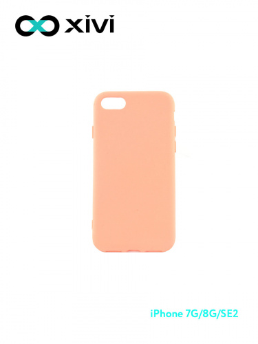 Накладка задняя Xivi для APPLE iPhone 7 8 SE2, Silicon Case, силикон, матовая, №39, цвет бежевый 10