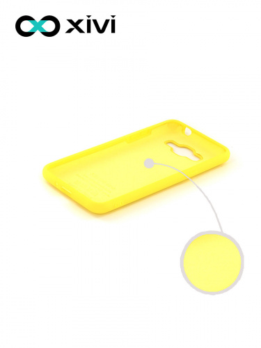 Накладка задняя Xivi для SAMSUNG Galaxy J2 PRIME G530, Silicon Case, силикон, матовая, №41, цвет жёлтый 2