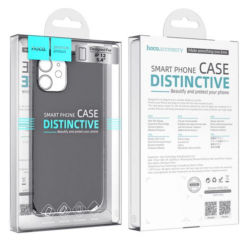 hoco-thin-series-pp-protective-case-for-iphone12-mini-package-jet-black