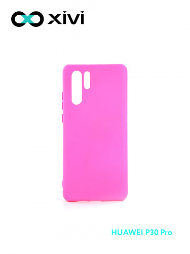 Накладка задняя Xivi для HUAWEI P30 Pro, Silicon Case, силикон, матовая, №33, цвет розовый 1