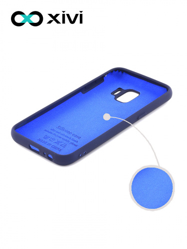 Накладка задняя Xivi для SAMSUNG Galaxy J2 CORE J260, Silicon Case, силикон, матовая, №2, цвет индиго, тёмный 2