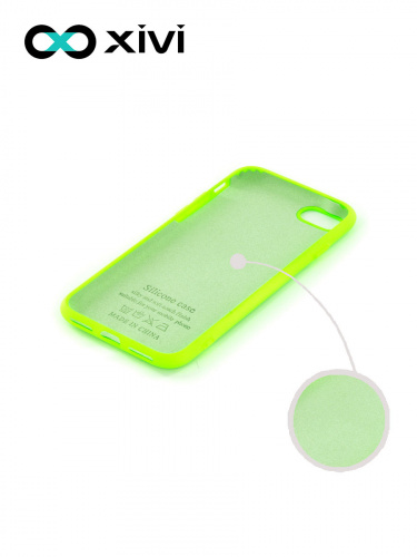 Накладка задняя Xivi для APPLE iPhone 7 8 SE2, Silicon Case, силикон, матовая, №61, цвет салатовый 2