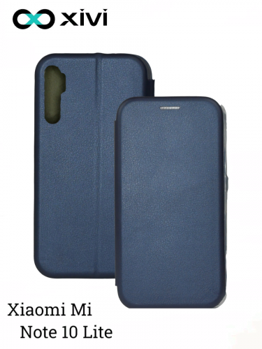 Чехол-книжка Xivi для XIAOMI MI Note 10 lite, Fashion Case, на магните, экокожа, цвет темно-синий 2