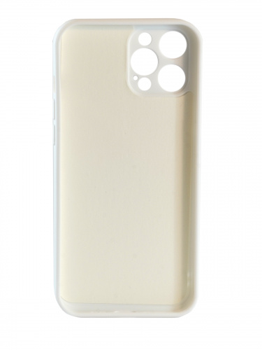Накладка задняя для iPhone 12 Pro Max (6.7), Soft Touch, бархат, силикон, белый, в техпаке