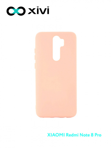 Накладка задняя Xivi для XIAOMI REDMI NOTE 8 PRO, Silicon Case, силикон, матовая, №39, цвет бежевый верный  1
