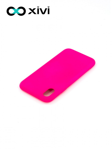 Накладка задняя Xivi для APPLE iPhone XR, Silicon Case, силикон, матовая, №64, цвет фуксия 4