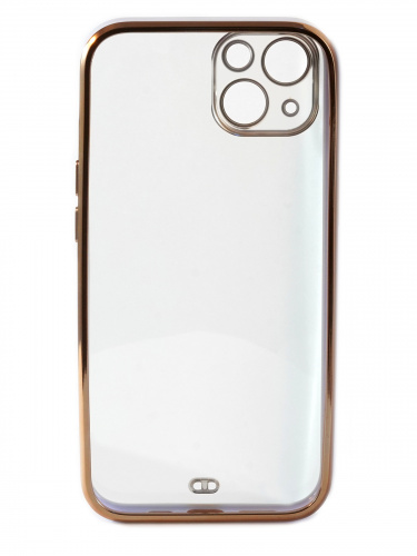 Накладка задняя для iPhone 13 Mini, технология 6D, металлический обод, сиреневый