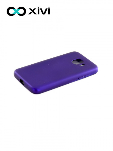 Накладка задняя Xivi для SAMSUNG Galaxy J2 2018 J250G, Silicon Case, силикон, матовая, №17, цвет фиолетовый 3