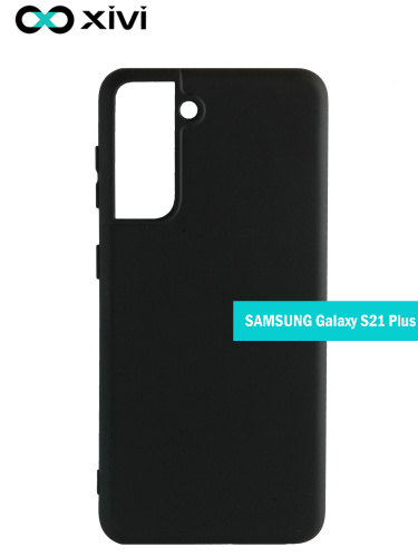 Накладка задняя Xivi для SAMSUNG Galaxy S21 Plus, Silicon Case, силикон, матовая, №1, цвет чёрный (2)