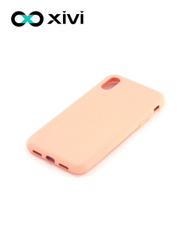 Накладка задняя Xivi для APPLE iPhone X XS, Silicon Case, силикон, матовая, №39, цвет бежевый 3