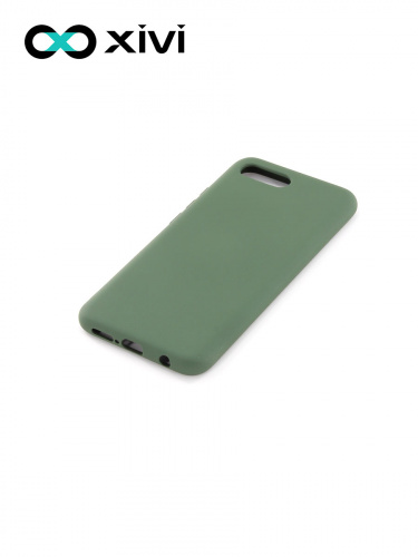 Накладка задняя Xivi для HUAWEI Honor 10, Silicon Case, силикон, матовая, №59, цвет темно-зеленый 3