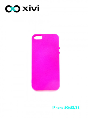 Накладка задняя Xivi для APPLE iPhone 5 5S SE, Silicon Case, силикон, матовая, №33, цвет розовый 10
