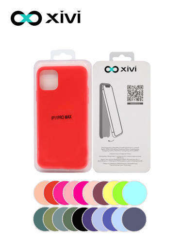 Накладка задняя Xivi для APPLE iPhone 11 Pro Max, Silicon Case, силикон, матовая, №4, цвет морковный 5