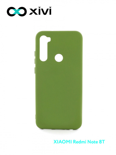Накладка задняя Xivi для XIAOMI Redmi Note 8T, Silicon Case, силикон, матовая, №57, цвет зелёный 1