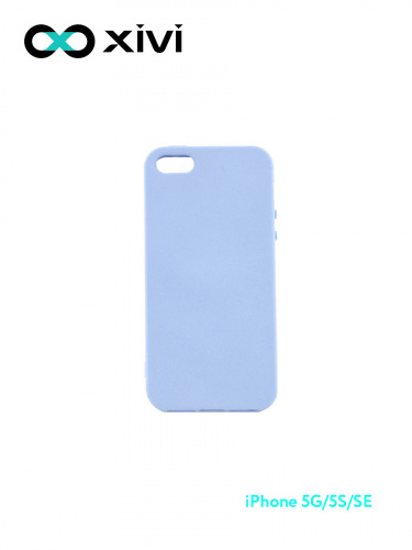 Накладка задняя Xivi для APPLE iPhone 5 5S SE, Silicon Case, силикон, матовая, №42, цвет сиреневый 10