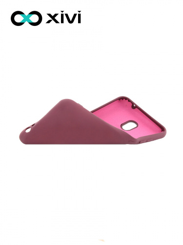 Накладка задняя Xivi для XIAOMI REDMI 8A, Silicon Case, силикон, матовая, №73, цвет винный 6