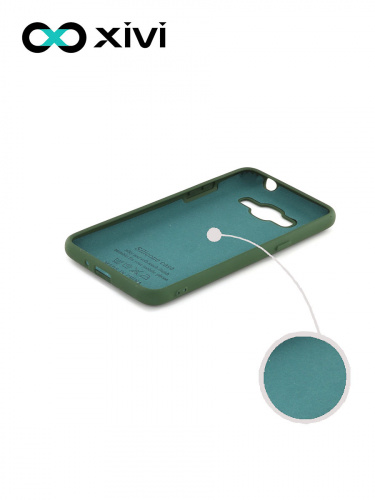 Накладка задняя Xivi для SAMSUNG Galaxy J2 PRIME G530, Silicon Case, силикон, матовая, №59, цвет темно-зеленый 2