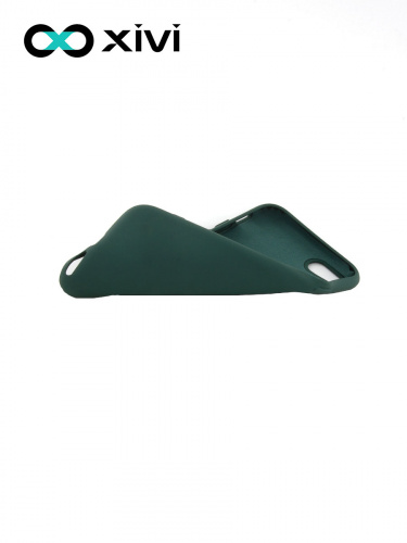 Накладка задняя Xivi для APPLE iPhone 7 8 SE2, Silicon Case, силикон, матовая, №46, цвет изумрудный 6