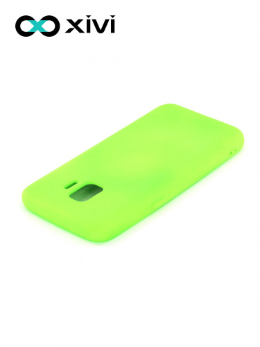 Накладка задняя Xivi для SAMSUNG Galaxy J2 CORE J260, Silicon Case, силикон, матовая, №61, цвет салатовый 4