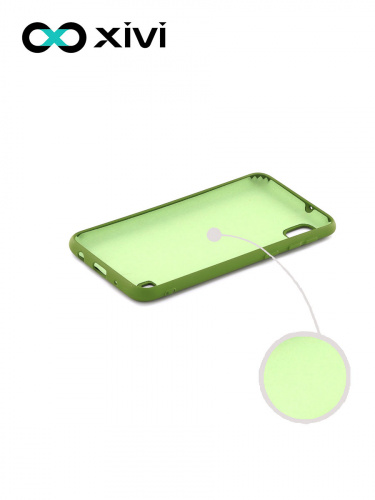 Накладка задняя Xivi для SAMSUNG Galaxy A10 A105, Silicon Case, силикон, матовая, №57, цвет зелёный 2