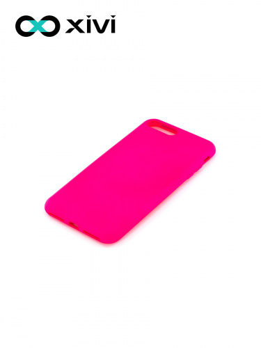 Накладка задняя Xivi для APPLE iPhone 7 8 Plus, Silicon Case, силикон, матовая, №64, цвет фуксия 3