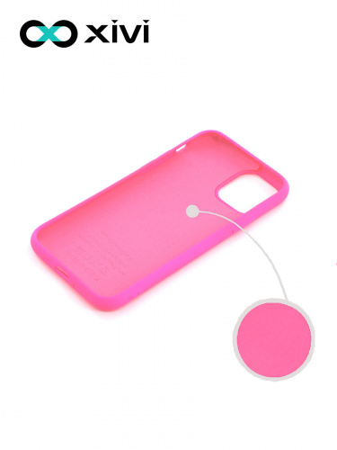 Накладка задняя Xivi для APPLE iPhone 11 Pro, Silicon Case, силикон, матовая, №64, цвет фуксия 2