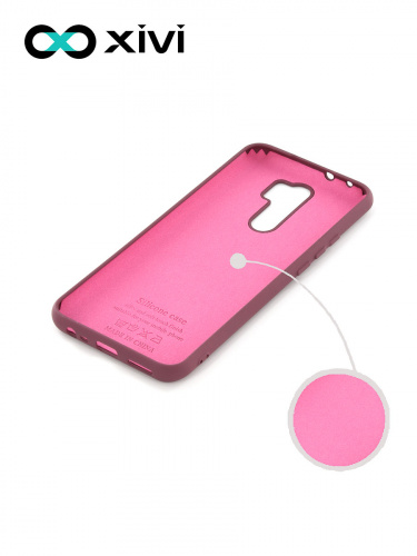 Накладка задняя Xivi для XIAOMI Redmi 9, Silicon Case, силикон, матовая, №73, цвет винный 2