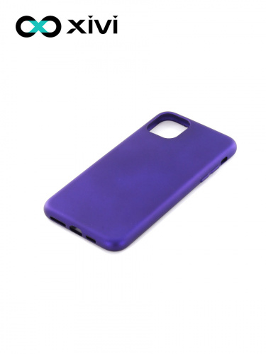 Накладка задняя Xivi для APPLE iPhone 11 Pro Max, Silicon Case, силикон, матовая, №17, цвет фиолетовый 3