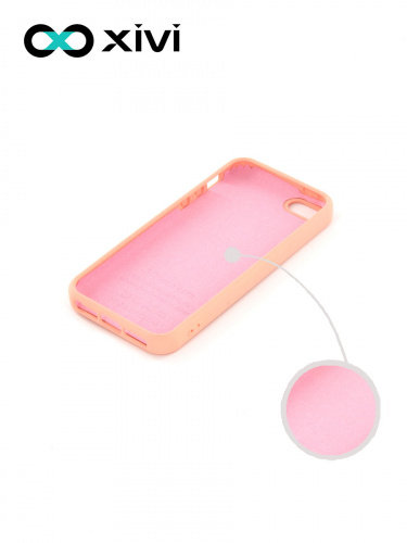 Накладка задняя Xivi для APPLE iPhone 5 5S SE, Silicon Case, силикон, матовая, №19, цвет розовый 2