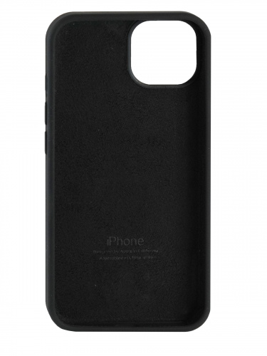 Накладка задняя для iPhone 13, "с логотипом", матовая, под оригинал, закрытая, черный