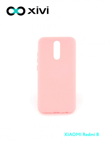 Накладка задняя Xivi для XIAOMI Redmi 8, Silicon Case, силикон, матовая, №19, цвет розовый 1