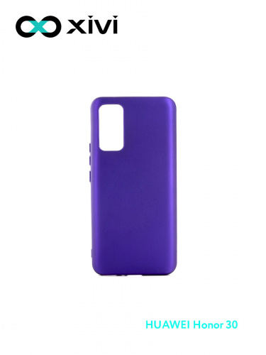 Накладка задняя Xivi для HUAWEI Honor 30 , Silicon Case, силикон, матовая, №17, цвет фиолетовый 1