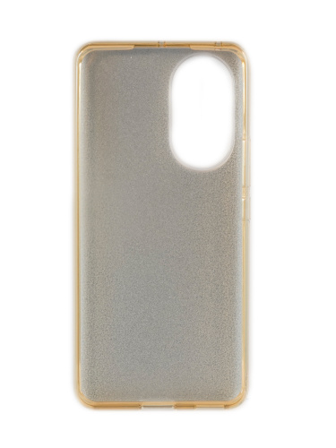 Накладка задняя для HUAWEI Honor 50 5G, силикон, блёстки, цвет: золотой