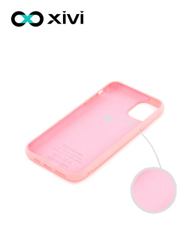 Накладка задняя Xivi для APPLE iPhone 11 Pro Max, Silicon Case, силикон, матовая, №19, цвет розовый 2