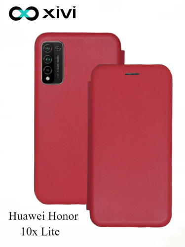 Чехол-книжка Xivi для HUAWEI Honor 10x Lite, Fashion Case, на магните, экокожа, цвет красный 6