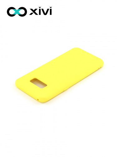 Накладка задняя Xivi для SAMSUNG Galaxy S8, Silicon Case, силикон, матовая, №41, цвет жёлтый 4
